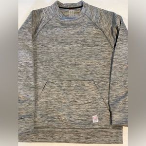 Topo designs crew neck sweat shirt mens size small‎ pre-owned condition gray